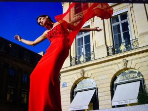 Sima Collezione, Red Dress in Paris