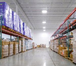Carefully organized rows inside the iRemedy warehouse for easy-to-find and easy-to-access order fulfillment