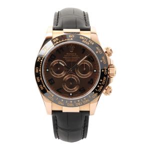 Rolex Cosmograph Daytona watch, Ref.  116515, a model first introduced in 1963, with 18k Everose gold, manufactured and patented by Rolex and cast in its foundry (est. CA$50,000-$60,0000).