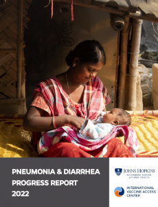 Image of a report cover with a photograph of a mother holding a baby while seated on a hammock