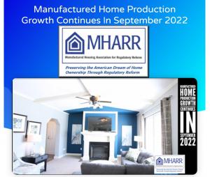 Manufactured Home Production Growth Continues in September 2022