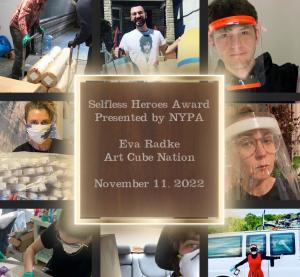 ArtCube Nation members and founder Eva Radke have received the "Selfless Heroes Award" from New York Production Alliance (NYPA).