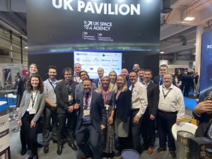 Delegation of 18 Scottish space firms at the UK Pavilion during the Roadmap’s international showcase event