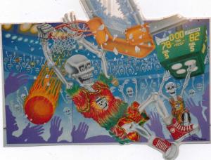 Original Lithuania Tie Dyed Slam-Dunking Skullman Trademark and Brand
