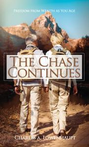 The Chase Continues front cover showing a mature couple walking toward a mountain