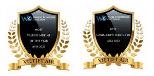 Vietjet Air bags 'Most Valued Airline of the Year Asia 2022' from World Business Outlook for its upgraded flight and travel experience