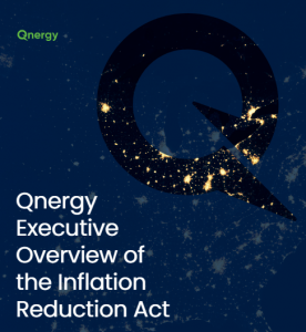 Cover shot and page of Qnergy's IRA analysis of impact on methane emissions and clean energy