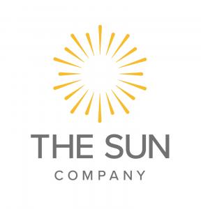 The Sun Company logo features a yellow starburst representing The Sun's rays and grey, clean text that reads "The Sun Company"