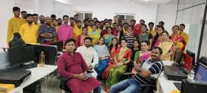 The eAbyas team with Sushil Karampuri, eAbyas CEO and Founder (front row, left)