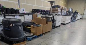 Warehouse full of surplus equipment being auctioned off by Local Auctions