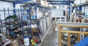 Interior of Bergy Door & Window Co Warehouse