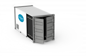 Image of Steelhead Composites HydrogenCube™ Plus containerized storage solutions for remote power sources, filling stations, and other applications