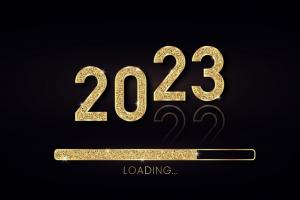 2023 New Year gold progress bar