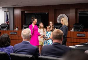 Victoria Colangelo is sworn in as Winter Springs City Commissioner District 2.