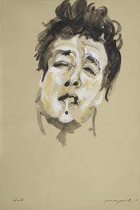 Painting of Bob Dylan by James Paul Brown