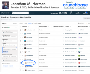 Jonathan Herman - Crunchbase Founder Ranking