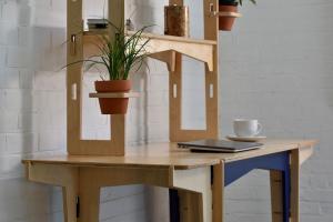 fiVO’s commitment to sustainability includes their mission to work toward zero waste. Even the smallest scraps of their sustainably sourced Birch are made into accessories such as these plant holders.