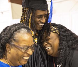 Joined by family and friends, the biggest-ever class of graduates from Lowcountry Acceleration Academy in North Charleston, SC, celebrates