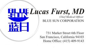 For more information about Blue Sun Corporation's Broccoli Ice Cream, please contact Lucas Furst, MD, Chief Medical Officer at 731 Market Street 6th Floor, San Francisco, CA 94103. Home Office: ‪(415) 851-5353‬.