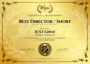 Award of Excellence - Best Director Vegas Movie Awards