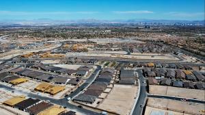 Drone Flight of Redpoint Summerlin with the Las Vegas Strip in the background