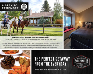 The Travelers’ Choice award for Dude Ranch Vacation in Southern Alberta is at the Rocking R Guest Ranch
