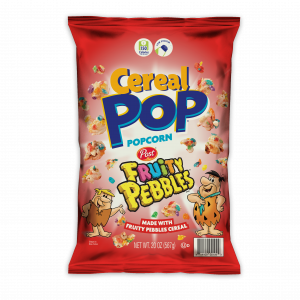Cereal Pop Fruity Pebbles 5.25 oz popcorn bag