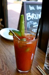 Try a "Tommy Gun" virgin Bloody Mary for a unique and refreshing wake-up call.