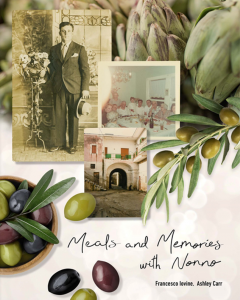 This is a photo of the cover of Meals and Memories with Nonno.