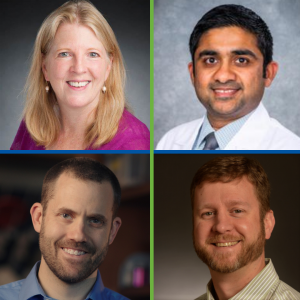 The four principal investigators of the awarded grants from the 2022 grant cycle(From left to right: Dr. Kim Nichols, Dr. Gaurav Goyal, Dr. Scott Canna, Dr. Michael Jordan)