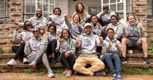 A photo of the team at Purple Elephant Ventures, one of the first investments of the Reset Tourism Fund, which is a Nairobi-based venture studio creating multiple start-ups each year at the nexus of tourism, climate, and tech.