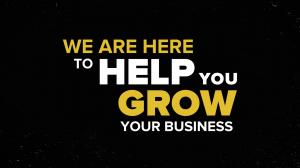 Grow your business text slogan