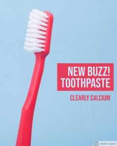 Clearly Calcium Corporation has launched their newest product, Buzz Toothpaste™, a patent pending naturally stimulating toothpaste with caffeine.