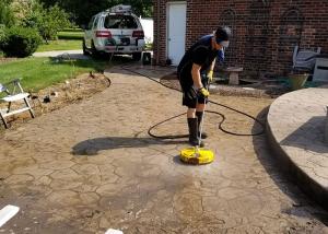 patio pressure washing and cleaning for a Tampa Bay home