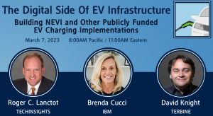 Three webinar speakers about electric vehicle infrastructure