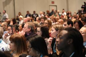 People attending the CWCBExpo session in New York City