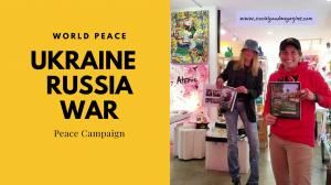 The Ukraine Russia Peace Campaign with Miss Ukraine, Olga Rechdouni for Social Good. Pictured Kristen Thomasino, Creator of Thomasino Media LLC holding "The Social Good Magazine Volume 2" in Duroque with Olga.