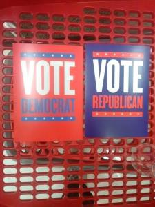 Vote Democrat & Vote Republican Greeting Cards