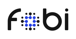 Fobi AI logo in black and blue