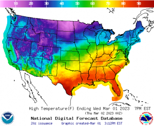 Report Weather National Temperature Map.