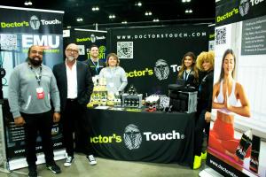 Giloh Morgan with Bernardo Moya at the Doctors Touch booth at The Best You Expo. The goal at Doctor's Touch is to find and offer products that will bring healing and health to your body.