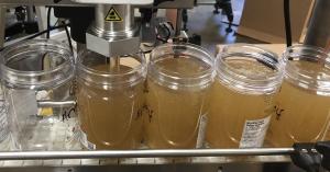 Fresh raw honey goes directly from the honey extraction line into the jars on Wendell Honey Farm, without being heated, processed, or stored and transported in bulk drums.