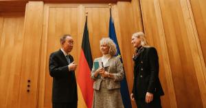 BKMC Co-chair Ban Ki-moon, CEO Monika Froehler with German State Secretary Jennifer Morgan