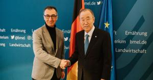 BKMC Co-chair Ban Ki-moon with German Minister of Food and Agriculture Cem Ozdemir