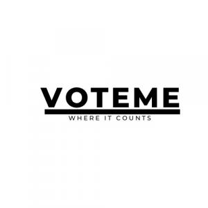 VoteMe.com logo featuring the website name and the phrase 'where it counts' below it, emphasizing the importance of every vote and opinion shared on the platform.
