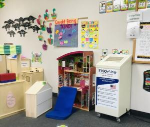 ISO-Aire HEPA air purifier implemented in kindergarten classroom