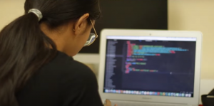 Coding student at Zebra Mississauga center