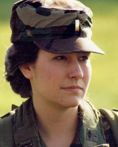 2nd Lt Diana Dunnigan, US Army, Prepares for Exercises at Quantico Virginia, 1995.