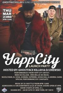 Ghostface Killah and DJ Drewski host Yapp City Records launch party