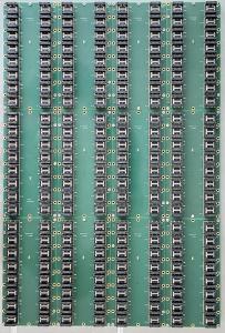 Image of the new DRAM test board from Neumonda showing the front, where DRAMs will be attached for testing